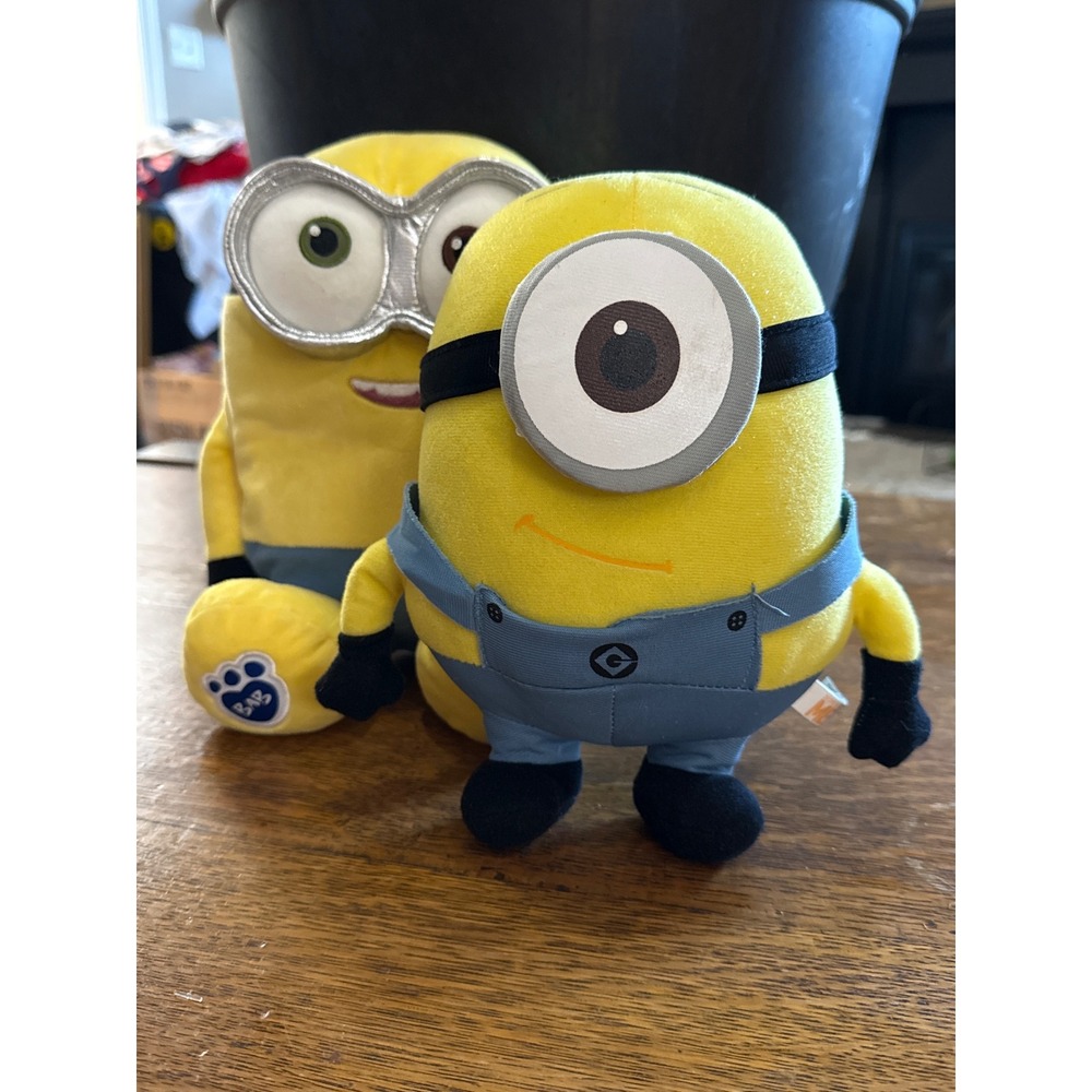 Despicable Me Minions Plush Bundle Build-A-Bear Kevin and Toy Factory Stuart 9in